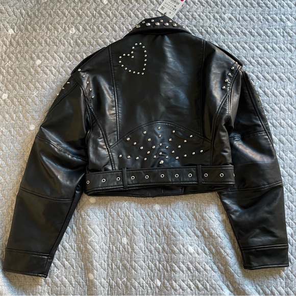 BLOGGERS FAV ZARA STUDDED FAUX LEATHER JACKET - Picture 14 of 15